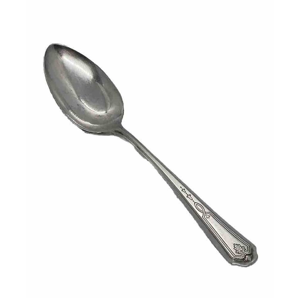 1922 Oneida Community Silver Plate 5 7/8” Teaspoon Beverly Pattern No Monogram